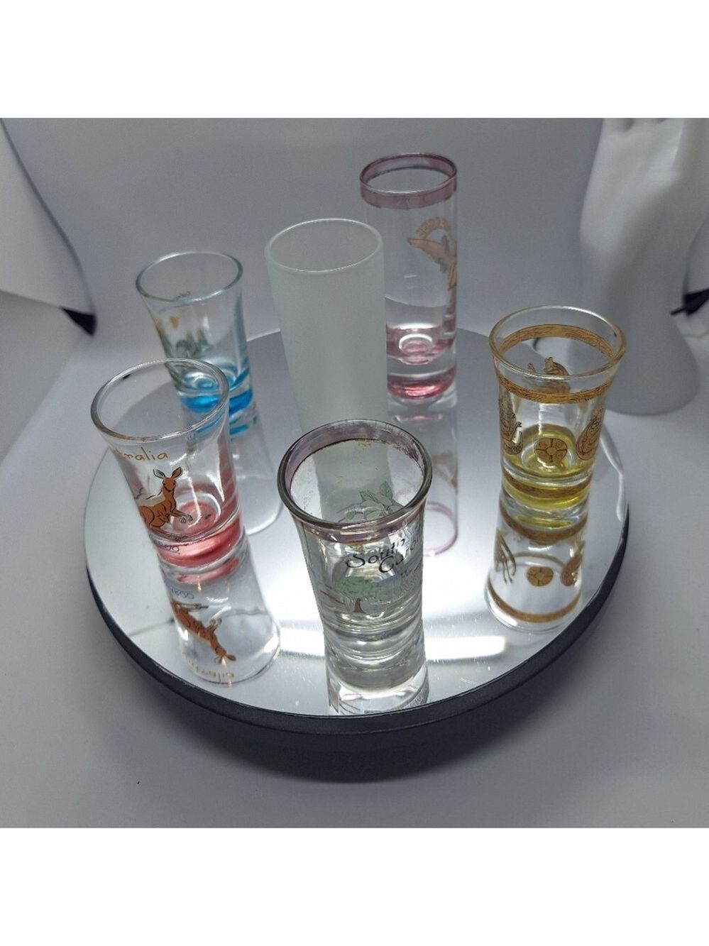 Shot glasses Lot of 6 Australia Tennessee South Carolina